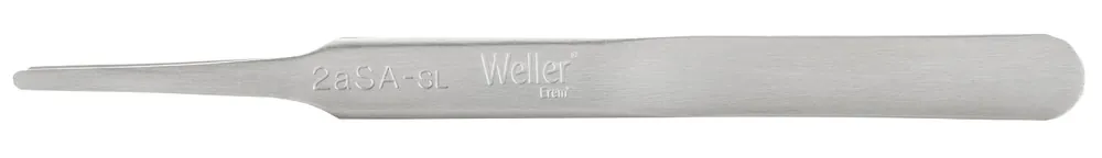 Erem 2ASASL Economy Precision Stainless Steel Component Gripping Tweezer with Straight, Flat, Rounded, 0.078" dia. Tips