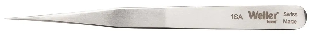 Erem 1SA Precision Medical-Grade Stainless Steel Tweezer with Straight, Pointed Tips