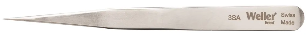 Erem 3SA Precision Stainless Steel Tweezer with Straight, Pointed Tips