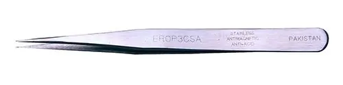Erem EROP3CSA Stainless Steel Micro-Electronics Tweezer with Straight, Ultra Fine, Pointed Tips