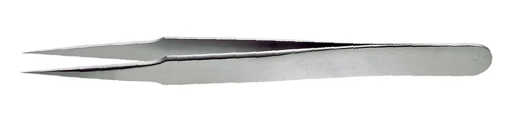 Lindstrom 2-SA-SL Service Level ESD-Safe Stainless Steel Tweezer with Straight, Sharp, Fine, Pointed Tips
