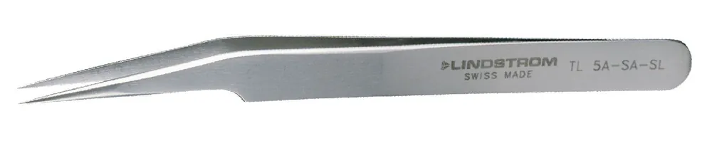 Lindstrom 5A-SA-SL Service Level ESD-Safe Stainless Steel Tweezer with Straight, Very Fine, Pointed Tips