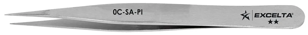 Excelta 0C-SA-PI ★★ Stainless Steel Tweezer with Straight, Miniature, Fine, Pointed Tips