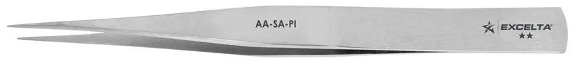 Excelta AA-SA-PI ★★ Italian-Made Anti-Magnetic Stainless Steel Tweezer with Straight, Medium Pointed Tips, 5" OAL