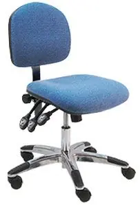 Lissner Lincoln Series Desk Height Chair with Aluminum Base, Fabric