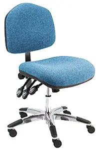 Lissner Washington Series Desk Height Chair with Large Seat, Back & Aluminum Base, Fabric