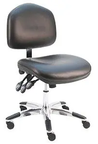 Lissner Washington Series Desk Height Chair with Large Seat, Back & Aluminum Base, Vinyl
