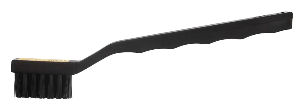 Botron B09924 Small Hand Brush with 1.5" Triple Row Bristle Head & Conductive Plastic Handle, 7" OAL