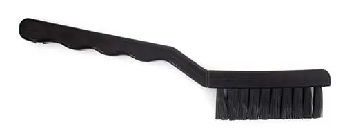Botron B09925 Medium Hand Brush with 2.25" Double Row Bristle Head & Conductive Plastic Handle, 7" OAL