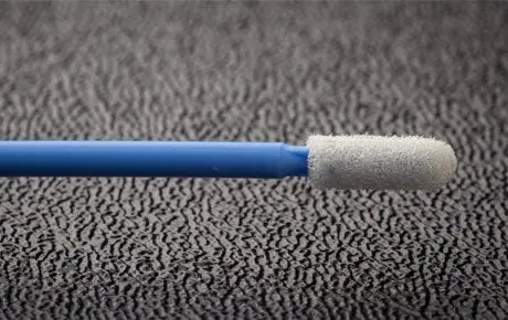 Foamtec HT1029 CleanWIPE® Foam Mini Paddle Tip Swab with Flexible Polypropylene Handle, 3" OAL