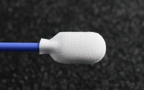 Foamtec HT1500FC-500 MiraSWAB® Microfiber/Foam Large Oval Tip Swab with Rigid Polypropylene Handle, 6" OAL