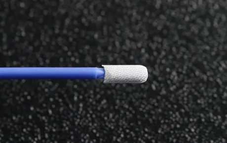 Foamtec HT1529TC-500 MiraSWAB® Microfiber/Polyester Mini Paddle Tip Swab with Polypropylene Handle, 3" OAL