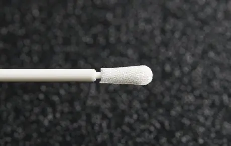 Foamtec HT1602FC-500 MiraSWAB® ESD-Safe Mircofiber Small Bulb Tip Swab with Semi-Rigid Polypropylene Handle, 3" OAL
