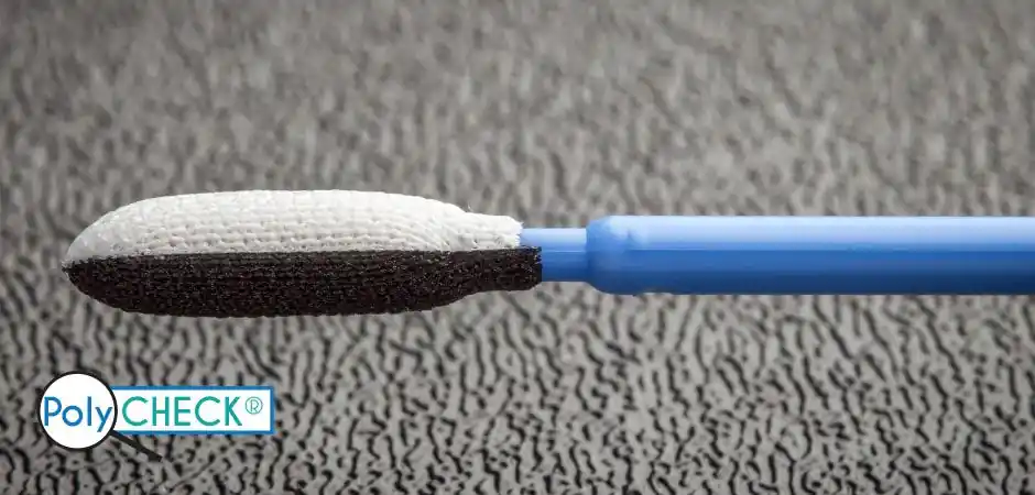 Foamtec HT1501FZW-5 PolyCHECK® Medium Cylinder Tip Swab with Flexible Polypropylene Handle, 6" OAL