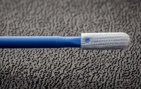 Foamtec HT1530T-500 PolySWAB® Polyester Micro Paddle Tip Swab with Flexible Polypropylene Handle, 3" OAL