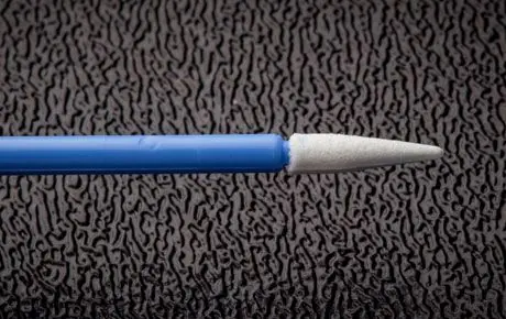 Foamtec HT1714-500 UltraSOLV® Foam Mini Spear Tip Swab with Semi-Flexible Polypropylene Handle, 3" OAL