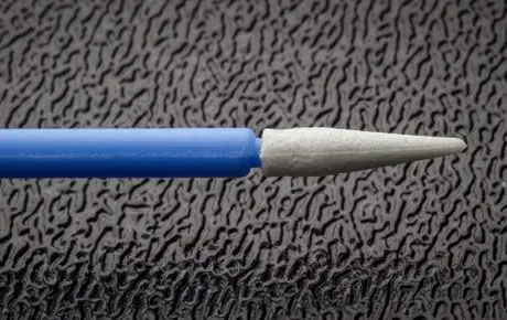 Foamtec HT1750-500 UltraSOLV® Foam Mini Spear Tip Swab with Semi-Flexible Polypropylene Handle, 3" OAL