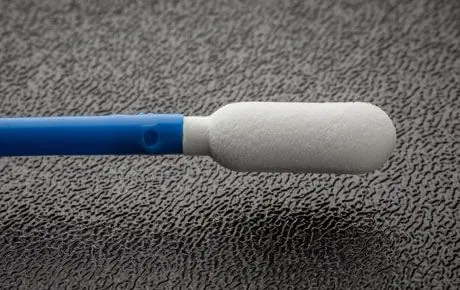 Foamtec HT1760-50 UltraSOLV® Foam Large Cylinder Tip Swab with Semi-Flexible Polypropylene Handle, 5" OAL