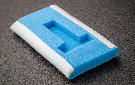 Foamtec FS750 UltraMOP™ III Polyurethane Mini Mop Head with Microfiber Lamination, 2.1" x 4.3"
