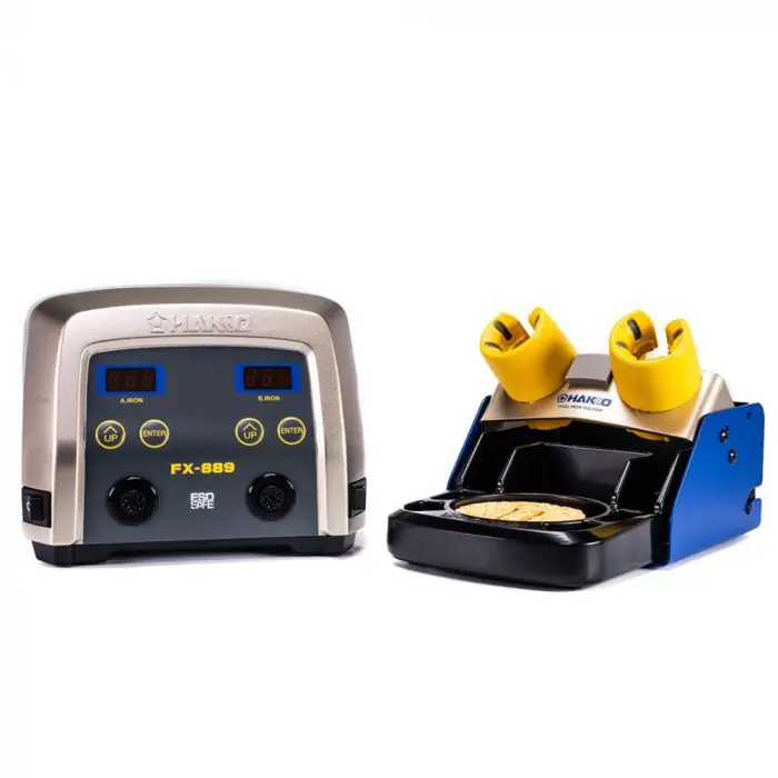 Hakko FX889 ESD-Safe Simultaneous Dual Port Digital Soldering Station