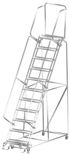 Ballymore SS113214P Stainless Steel Lockstep Ladder with 11 Perforated Steps, 32" x 82" x 143"