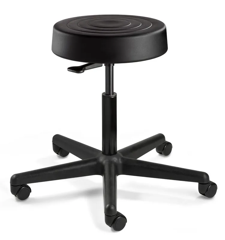 Bevco S3000 ErgoLux Desk Height Backless Stool with 5-Star Base, Polyurethane