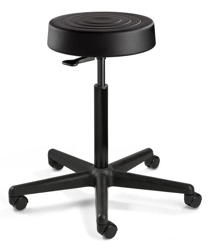 Bevco S3500 ErgoLux Bench Height Backless Stool with 5-Star Base, Polyurethane