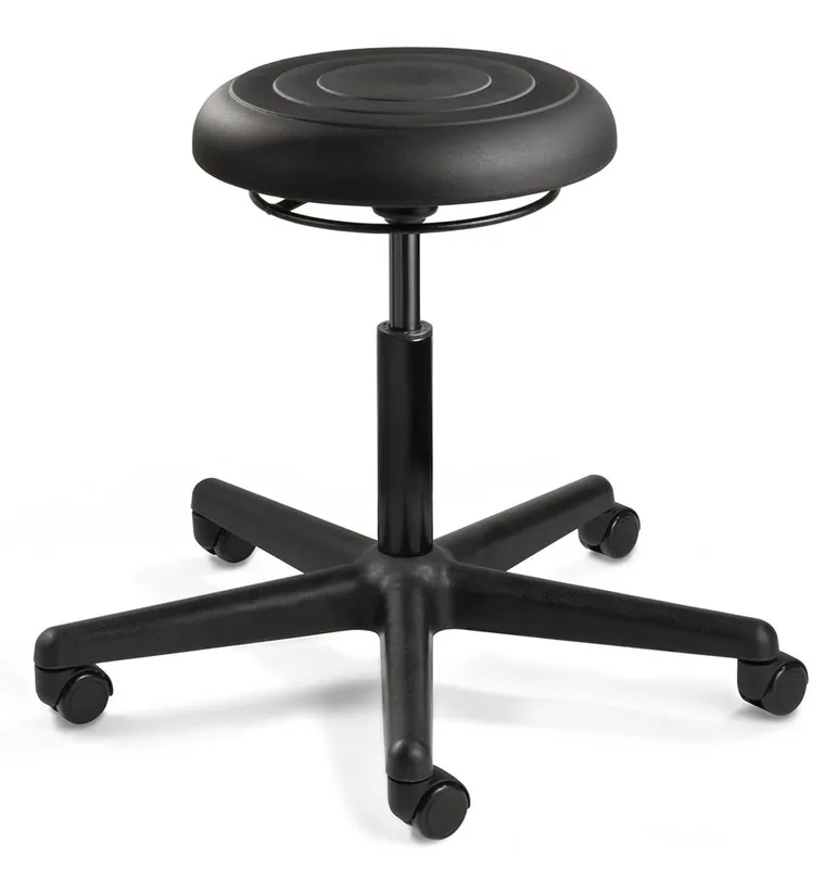 Bevco J3000 ErgoLux Jr. Desk Height Backless Stool with 5-Star Base, Polyurethane