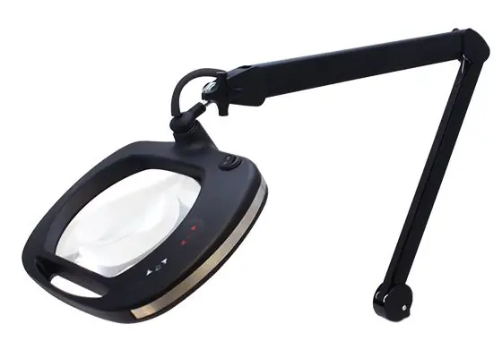 Aven 26505-ESL-XL5 MightyVue Pro ESD-Safe Magnifying Lamp with 5 Diopter Lens & Edge Clamp, Black