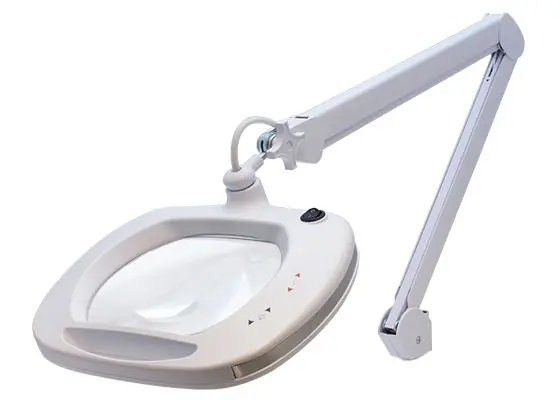 Aven 26505-LED-XL3 MightyVue Pro Magnifying Lamp with 3 Diopter Lens & Edge Clamp, White