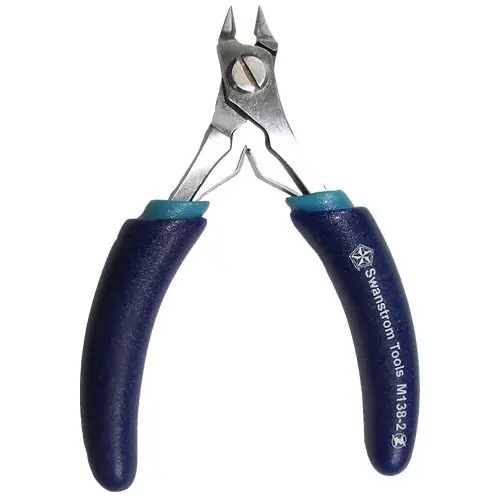 Swanstrom M138-2 Medical-Grade Micro Tapered & Relieved Head Diagonal Super Flush Carbon Alloy Steel Cutter with Traditional Handles, 4.20" OAL