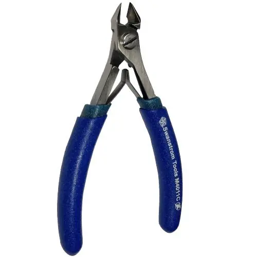 Swanstrom M4011C Heavy-Duty Medical-Grade Small Modified Tapered, Honed Head Diagonal Semi-Flush Cutter with Tungsten Carbide Blades, 4.70" OAL