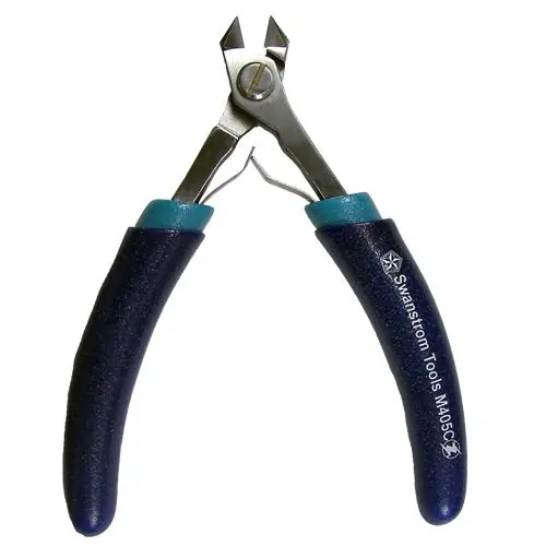 Swanstrom M405C Medical-Grade Ultra Sharp, Small Tapered Head Diagonal Full-Flush Cutter with Tungsten Carbide Blades, 4.70" OAL