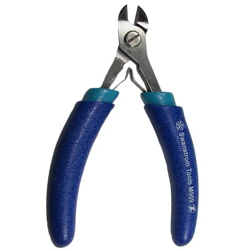 Swanstrom M509 Medical-Grade Short Midsize Oval Head Diagonal Semi-Flush Non-Carbide Bullnose Cutter with Traditional Handles, 4.75" OAL