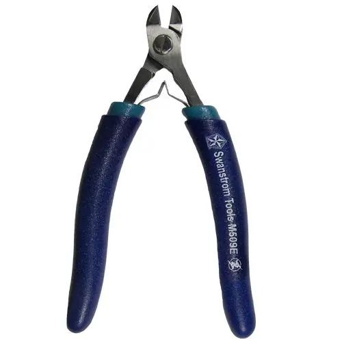 Swanstrom M509E Medical-Grade Short Midsize Oval Head Diagonal Semi-Flush Non-Carbide Bullnose Cutter with Ergonomic Handles, 5.65" OAL