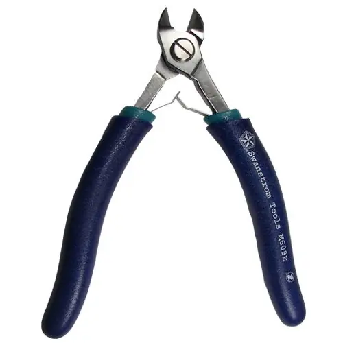 Swanstrom M609E Medical-Grade Short Large Oval Head Diagonal Semi-Flush Non-Carbide Bullnose Cutter with Ergonomic Handles, 5.90" OAL