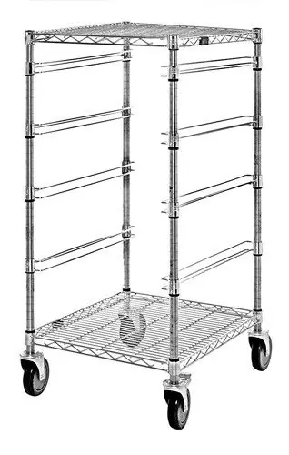 Quantum Bin Cart with 4 Rails, 24" x 21" x 45"