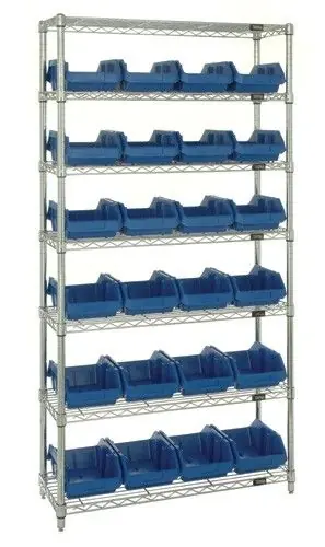 Quantum Wire Shelving System with 7 Shelves, 36" x 18" x 74"