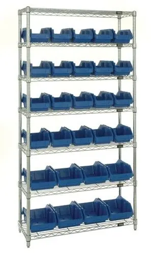 Quantum Wire Shelving System with 7 Shelves, 36" x 18" x 74"