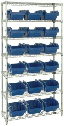 Quantum Wire Shelving System with 7 Shelves, 36" x 18" x 74"