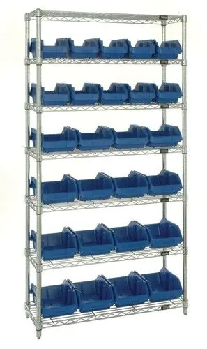 Quantum Wire Shelving System with 7 Shelves, 36" x 18" x 74"