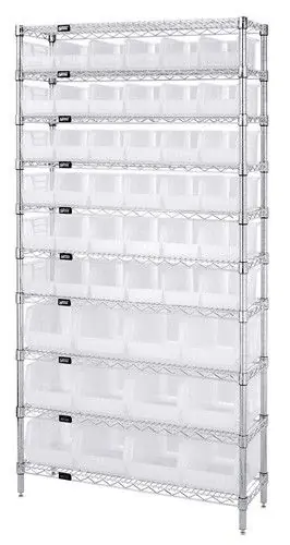 Quantum Wire Shelving System with 10 Shelves, 14" x 36" x 74"