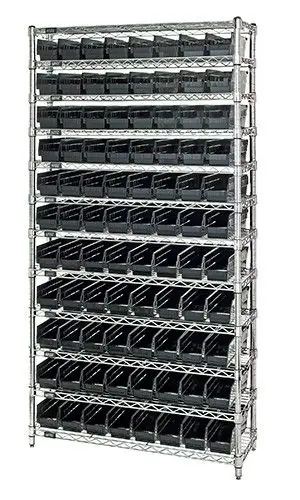 Quantum Wire Shelving System with 12 Shelves, 24" x 36" x 74"