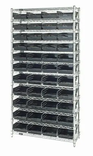 Quantum Wire Shelving System with 12 Shelves, 18" x 36" x 74"