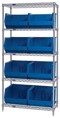 Quantum Wire Shelving System with 5 Shelves, 18" x 36" x 74"