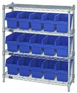 Quantum Wire Shelving System with 5 Shelves, 12" x 36" x 39"