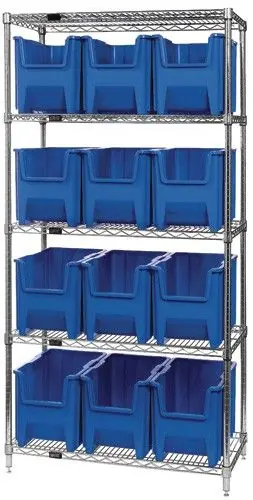 Quantum Wire Shelving System with 5 Shelves, 18" x 36" x 74"