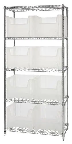 Quantum Wire Shelving System with 5 Shelves, 18" x 36" x 74"