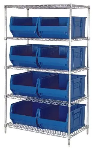 Quantum Wire Shelving System with 5 Shelves, 24" x 42" x 74"