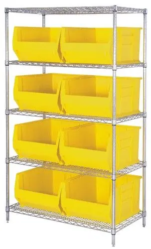 Quantum Wire Shelving System with 5 Shelves, 30" x 42" x 74"